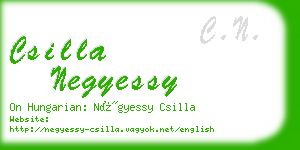 csilla negyessy business card